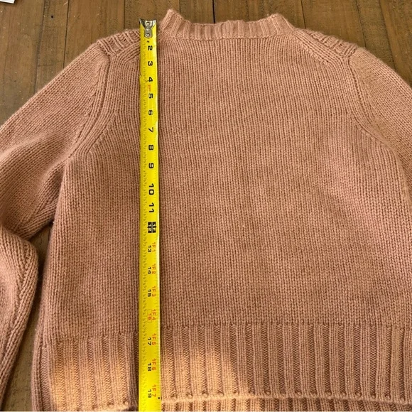 Vince Cashmere Shrunken Cable Sweater Women’s Medium Blush Cable-knit Cozy - Picture 8 of 9